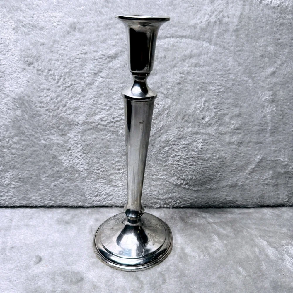 Reed & Barton Pewter‎ Candlestick B790 Tall Vintage 8″–10″ Classic Metal Holder